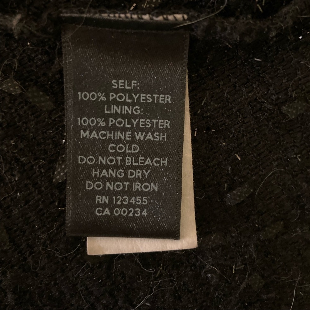 Black sparkly peplum cropped top - Picture 5 of 5